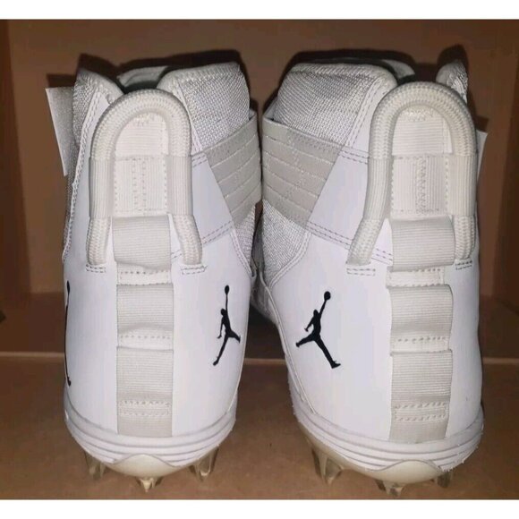 NIKE AIR JORDAN FORCE SAVAGE ELITE 2 FOOTBALL CLEATS WHITE MEN\'S SIZE 16 NEW main image 8
